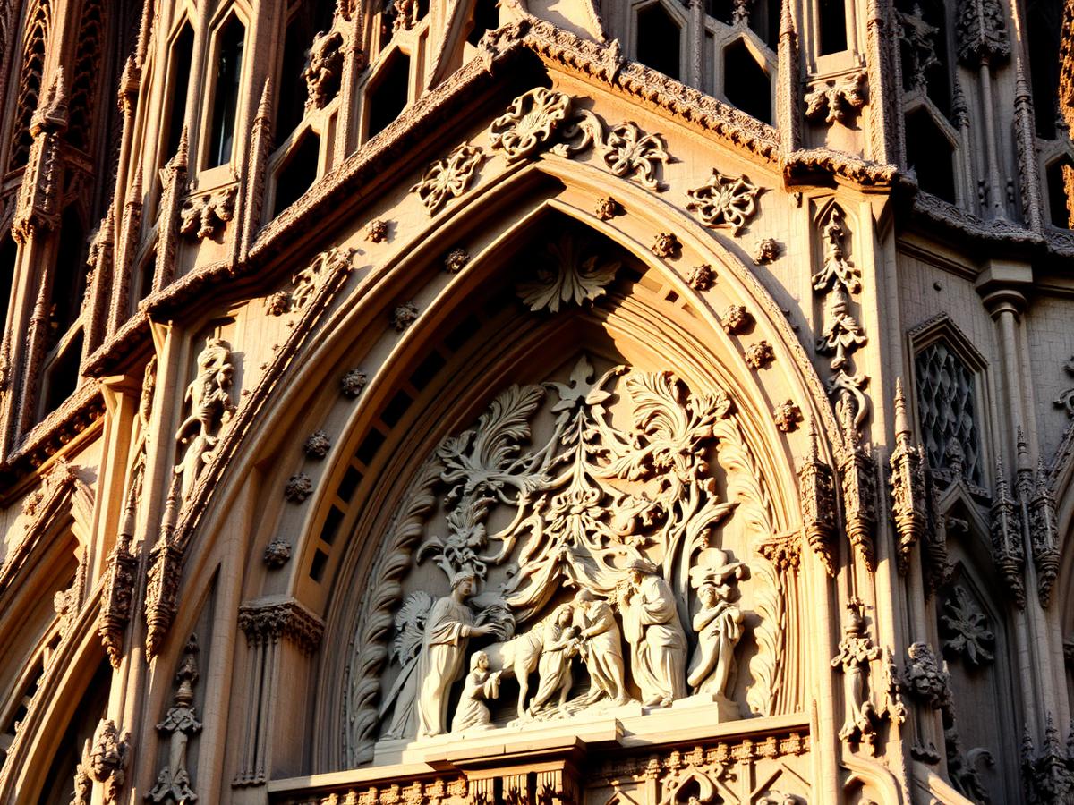 Nativity Façade in morning sunlight — best time to visit sagrada familia